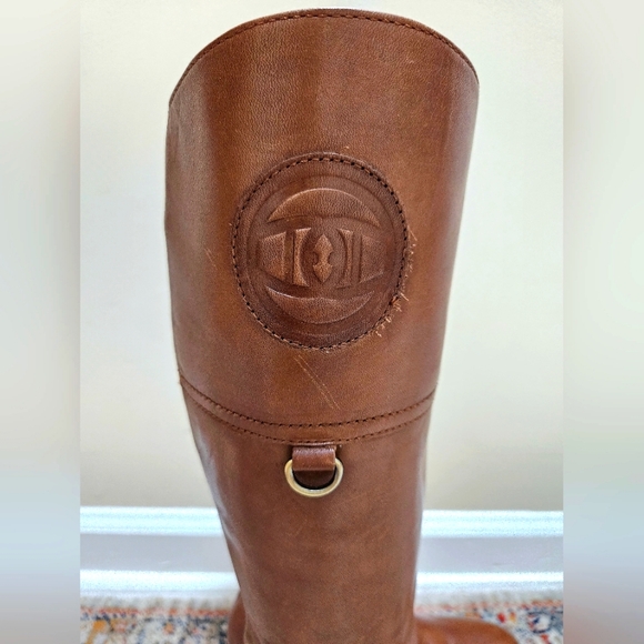 Etienne Aigner Chastity Equestrian Embossed Riding Women's Boots Leather Upper 6 - Picture 6 of 12